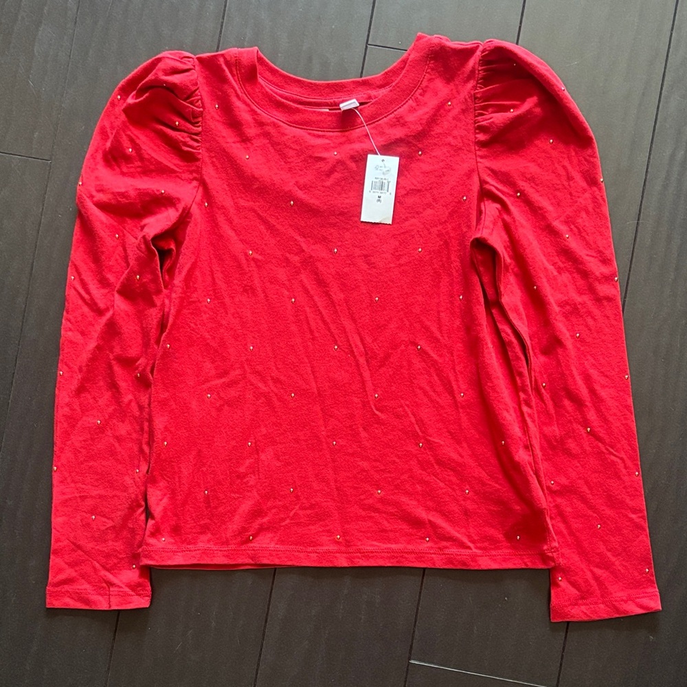 GAP Red Puff Sleeve Top